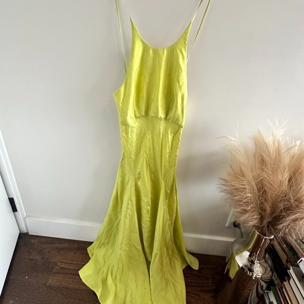 Crossback Maxi Bias Dress - Acid